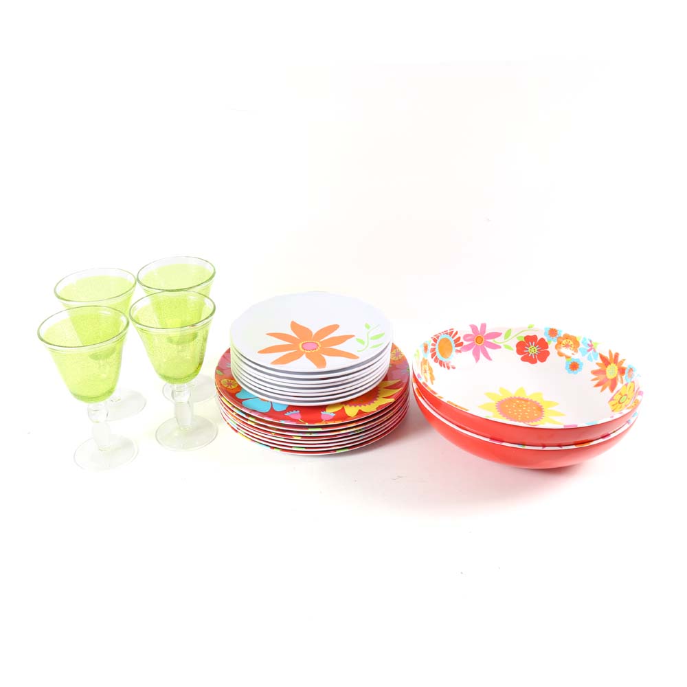 Colorful Melamine Place Settings