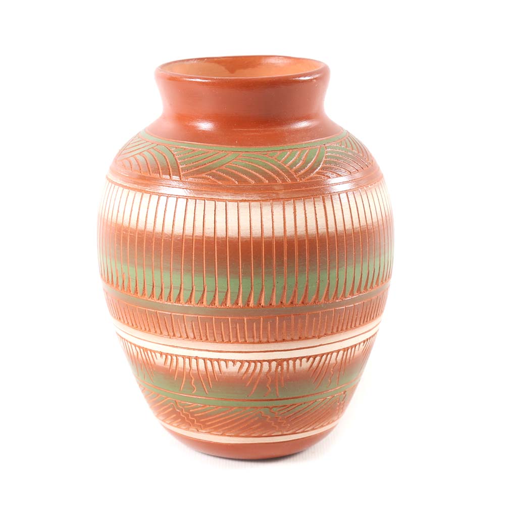 Kokopelli Native American Pottery Vase