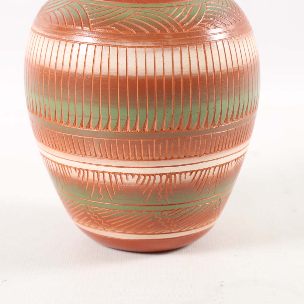 Kokopelli Native American Pottery Vase