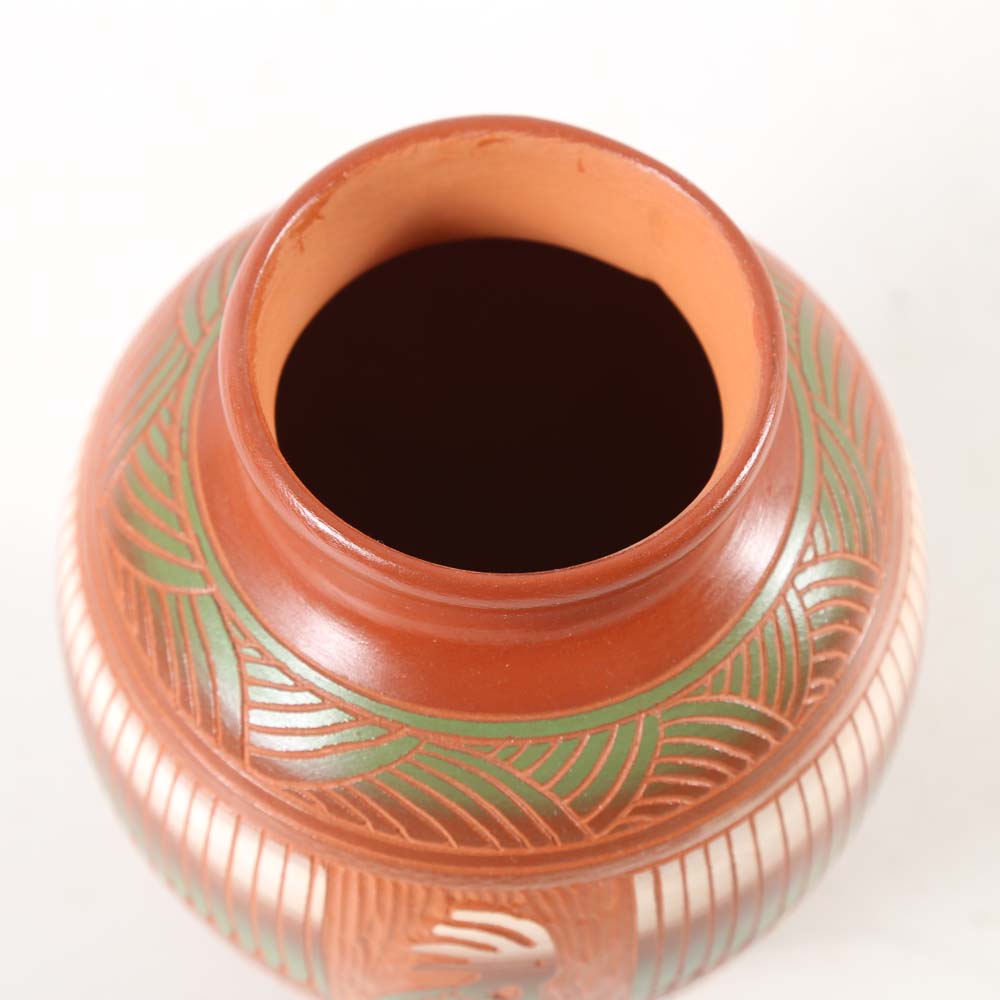 Kokopelli Native American Pottery Vase