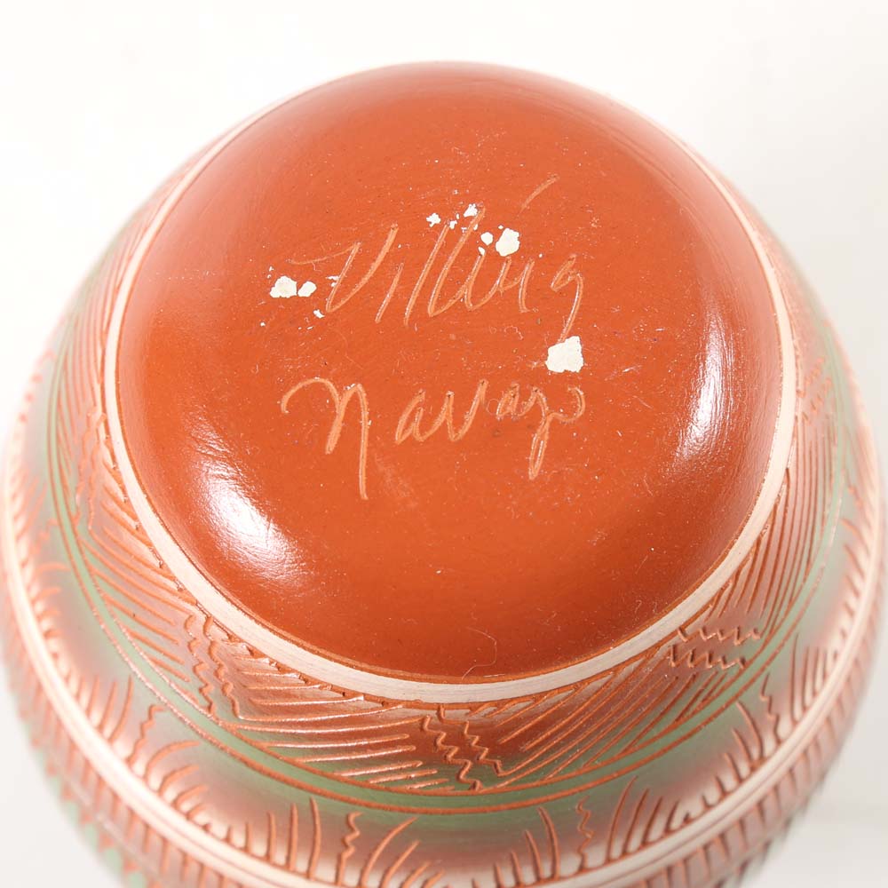 Kokopelli Native American Pottery Vase