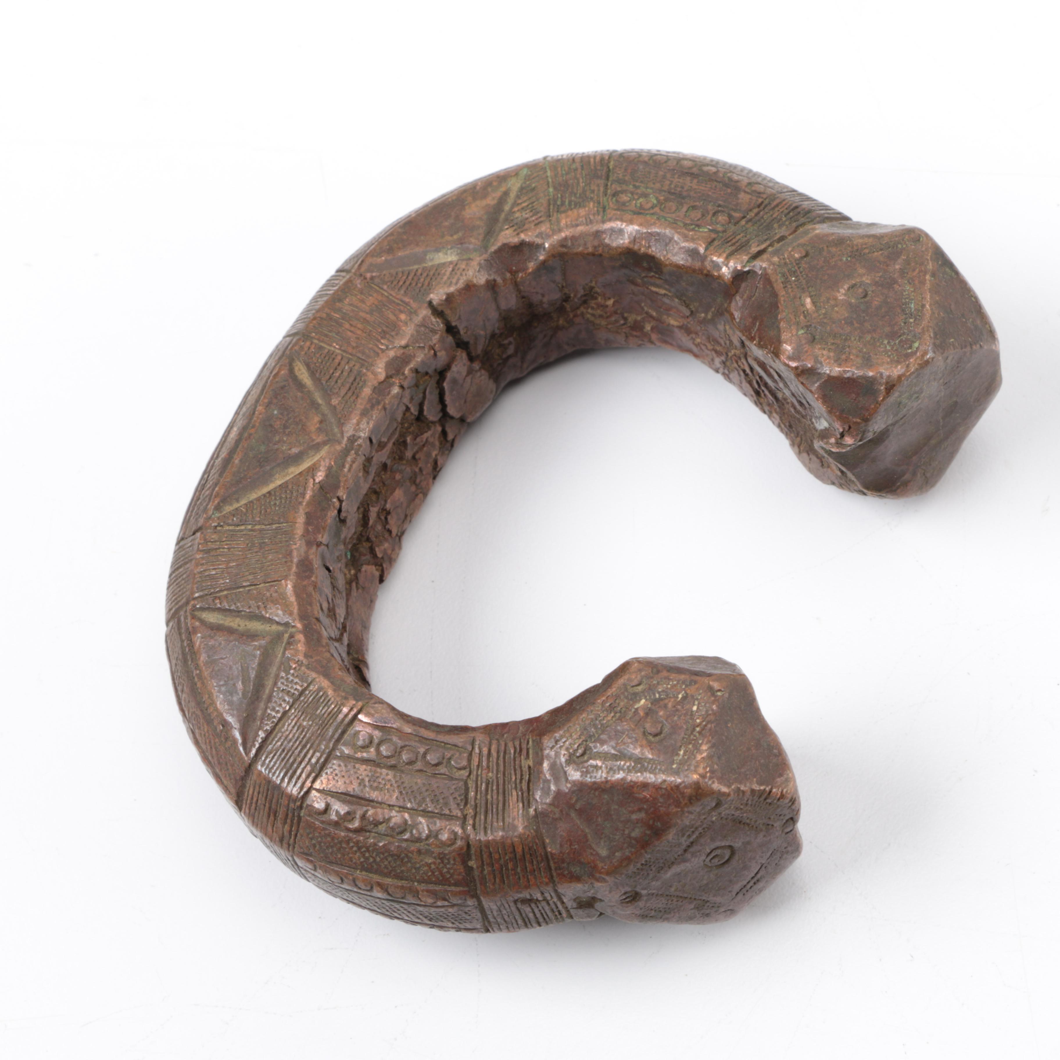 Pair of Copper Currency Bracelets