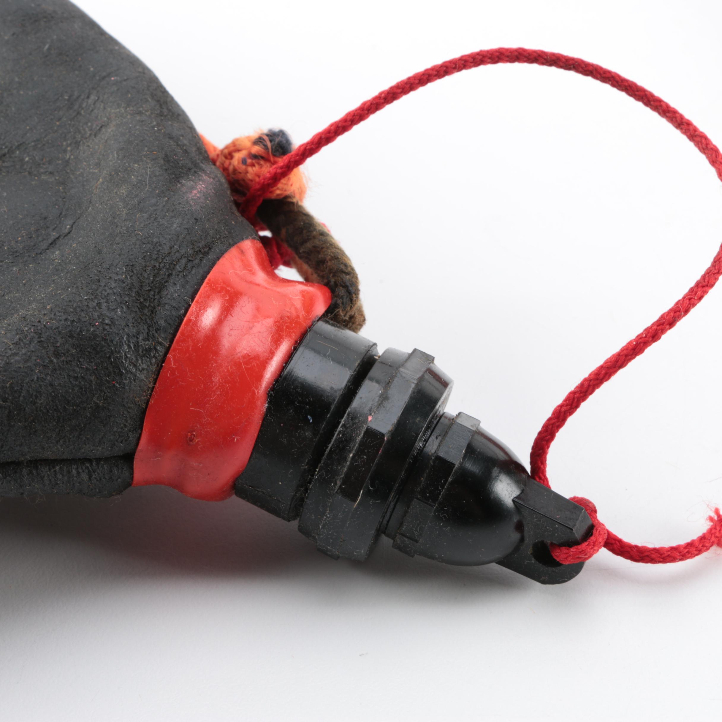 Spanish Leather Bota Bags and Tooled Leather Wine Decanter