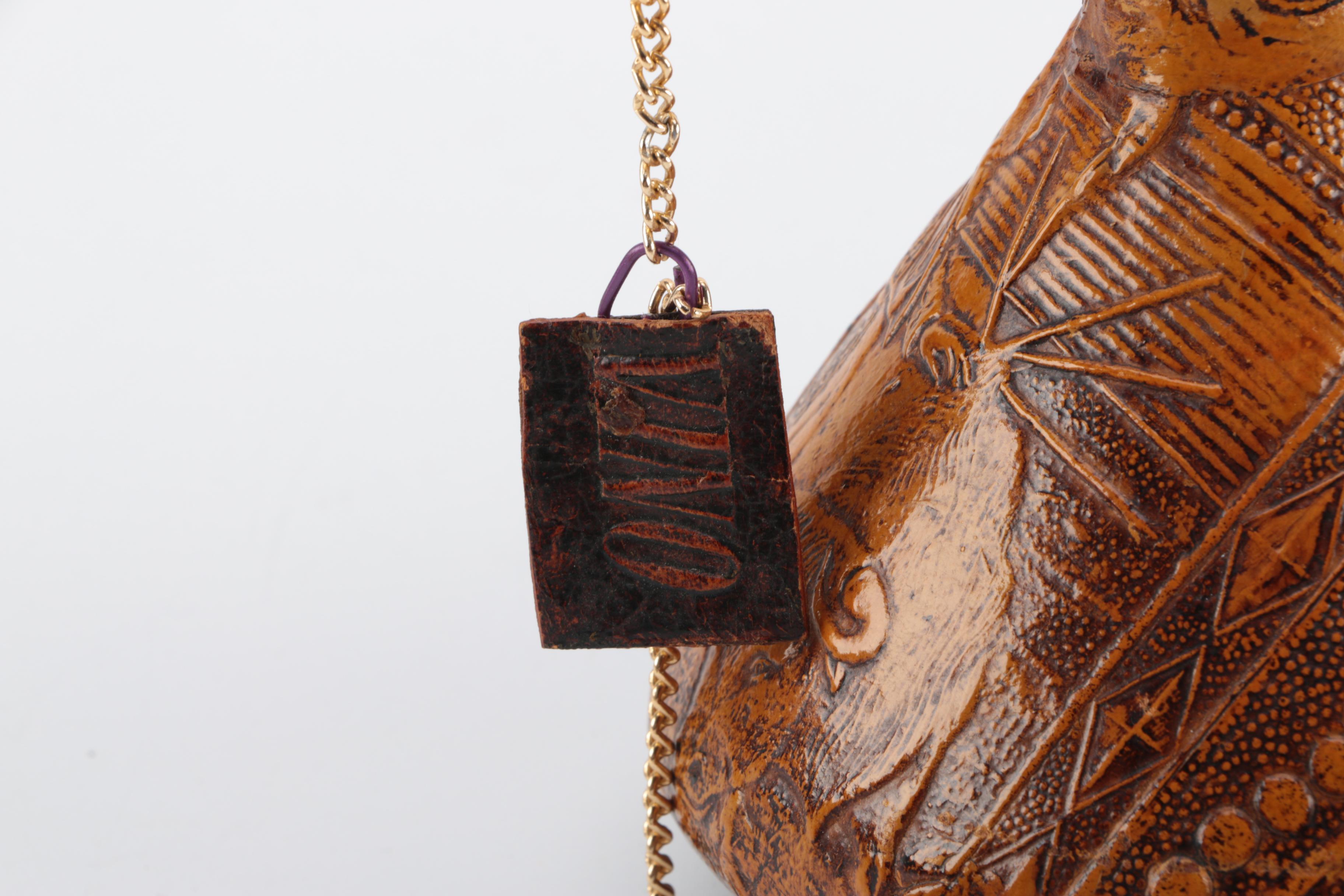 Spanish Leather Bota Bags and Tooled Leather Wine Decanter