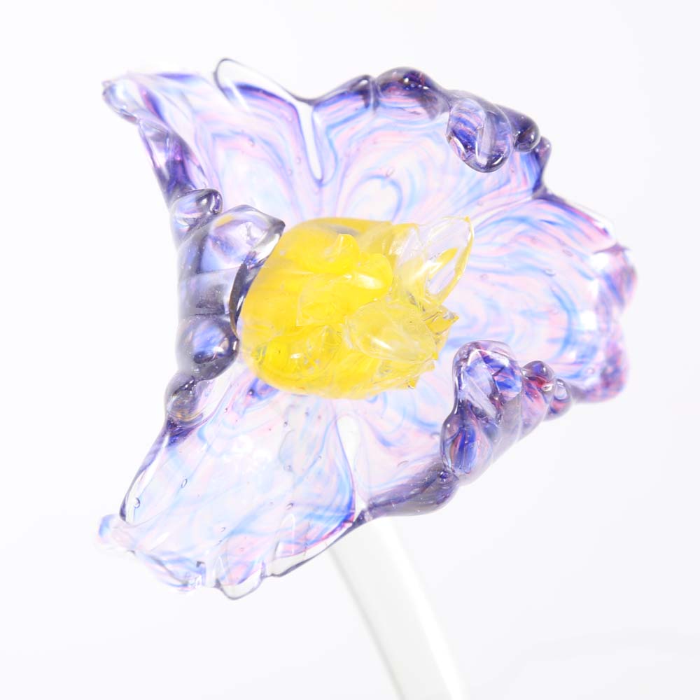 Art Glass Vase and Iris