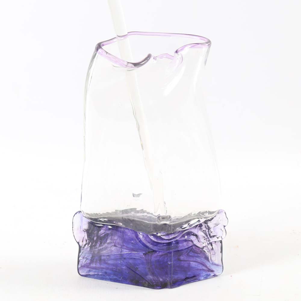 Art Glass Vase and Iris