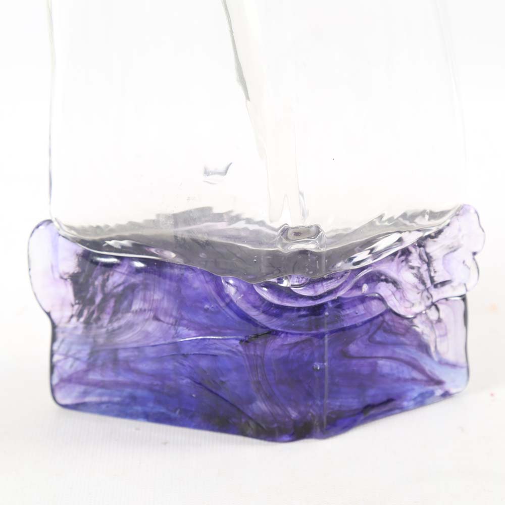 Art Glass Vase and Iris