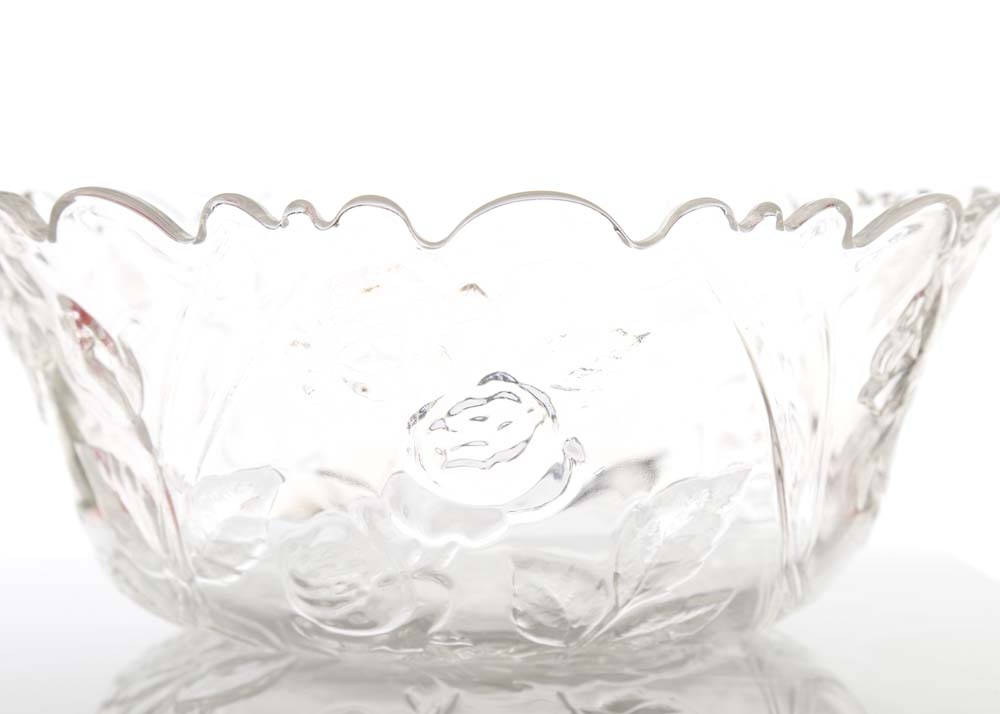 Floral Glass Serving Bowls