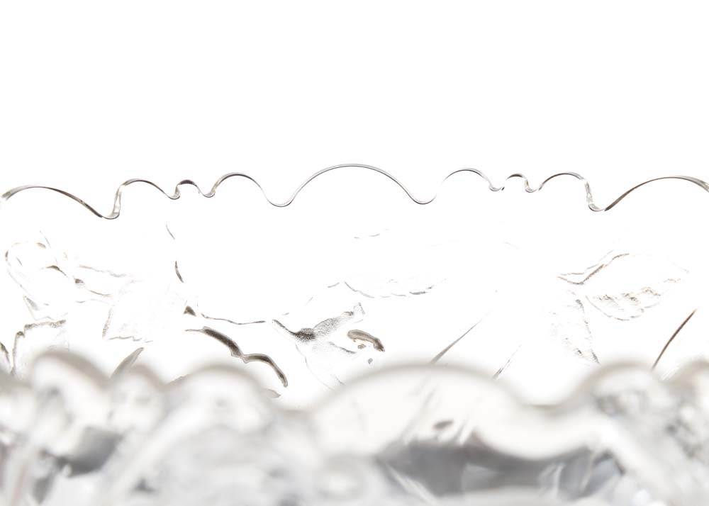 Floral Glass Serving Bowls