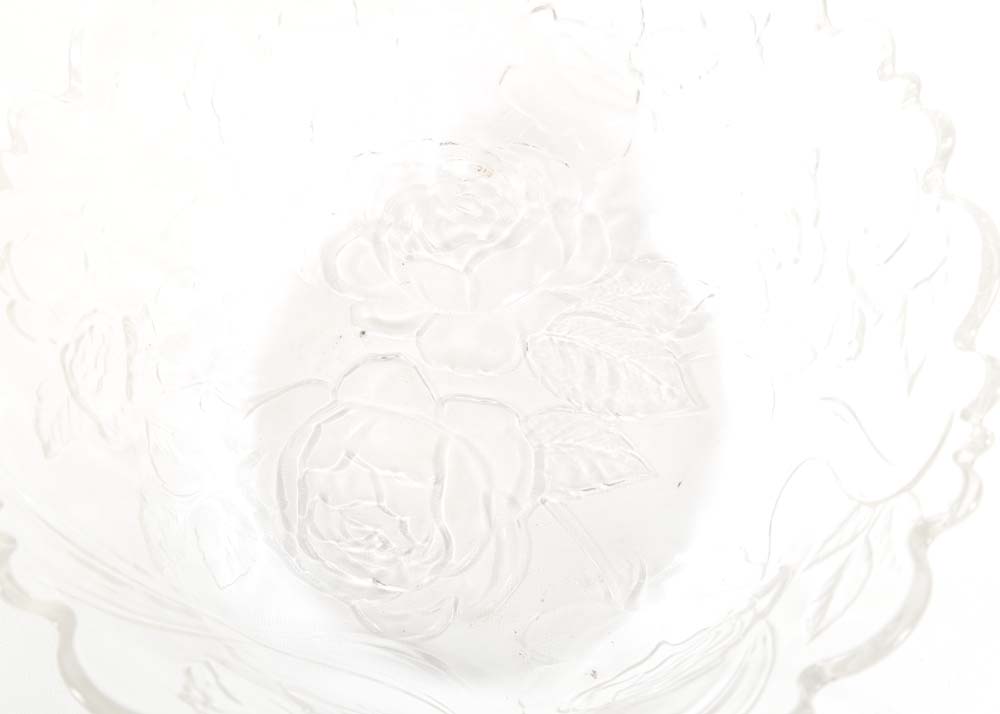 Floral Glass Serving Bowls