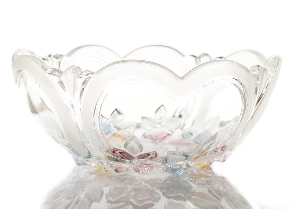 Floral Glass Serving Bowls