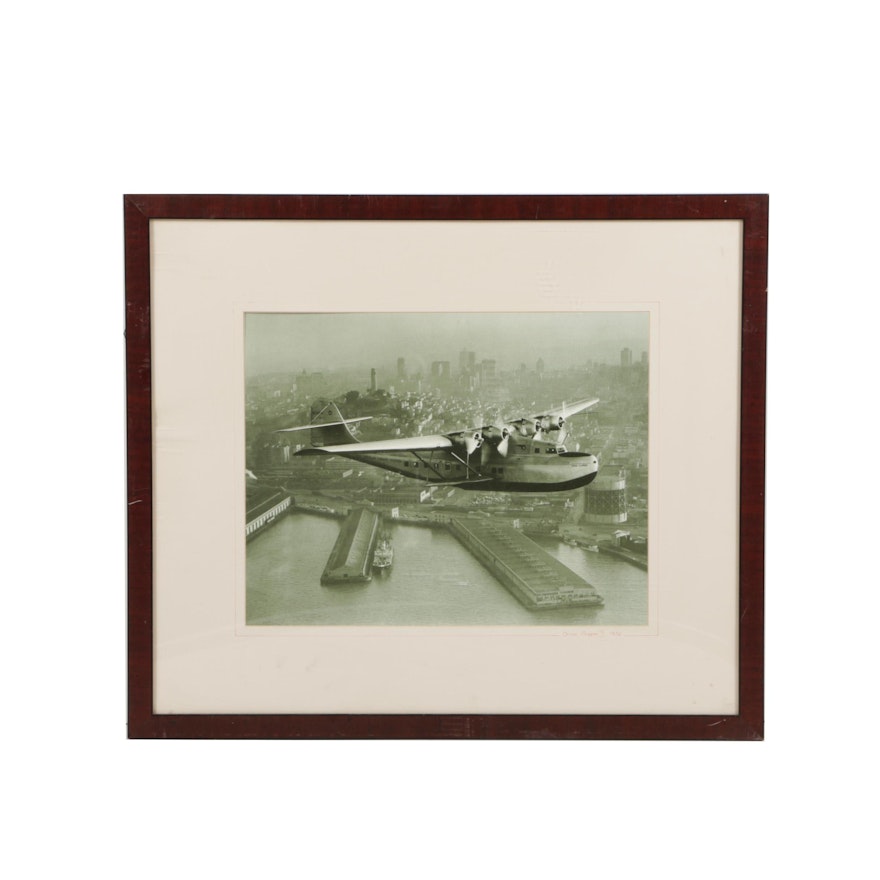 Offset Lithograph After 1936 Photograph of Pan Am's "China Clipper"