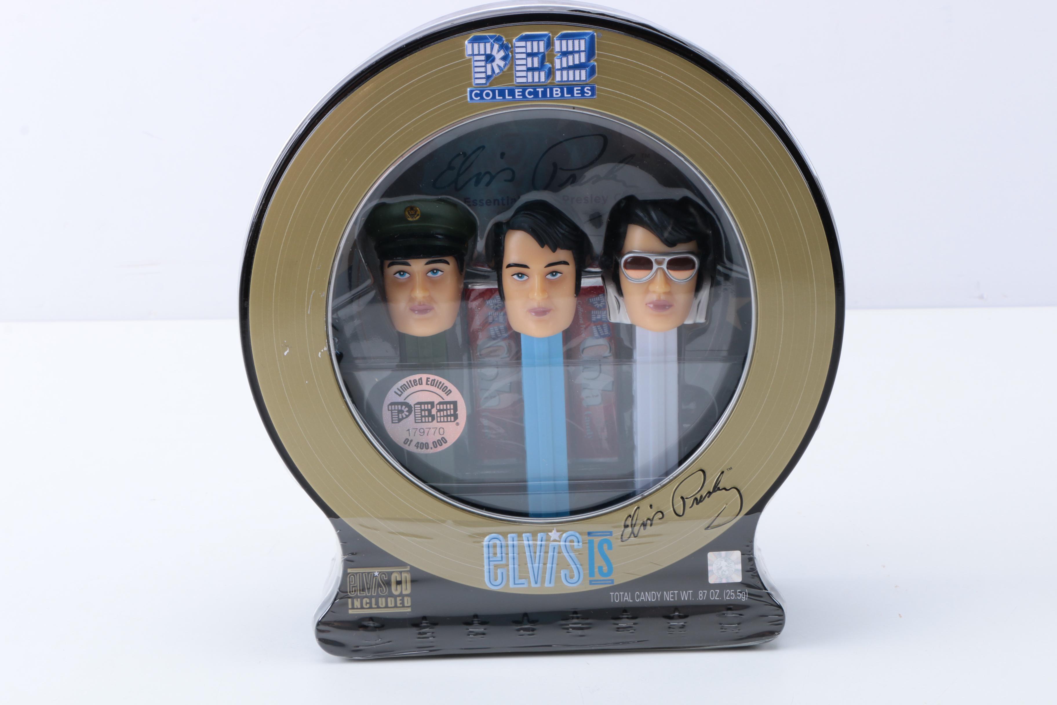 Set of Elvis Presley Limited Edition Collectors Pez Dispensers