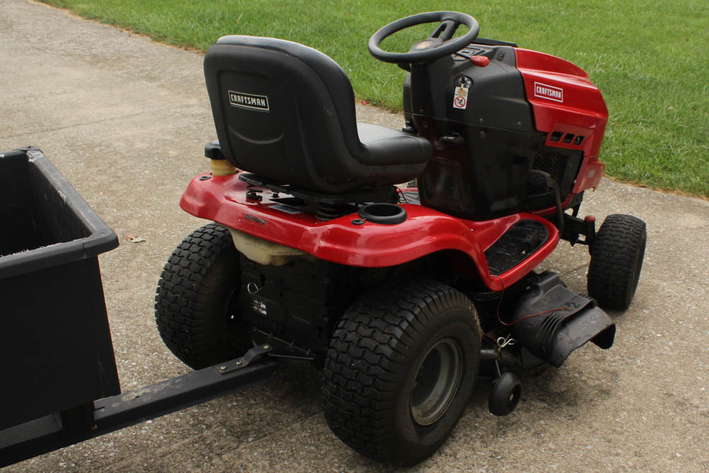 YT3000 Craftsman riding Lawn Mower and Trailer