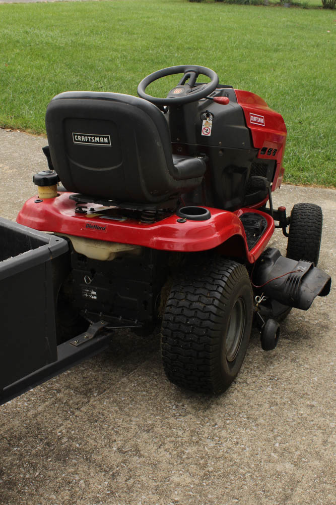 YT3000 Craftsman riding Lawn Mower and Trailer