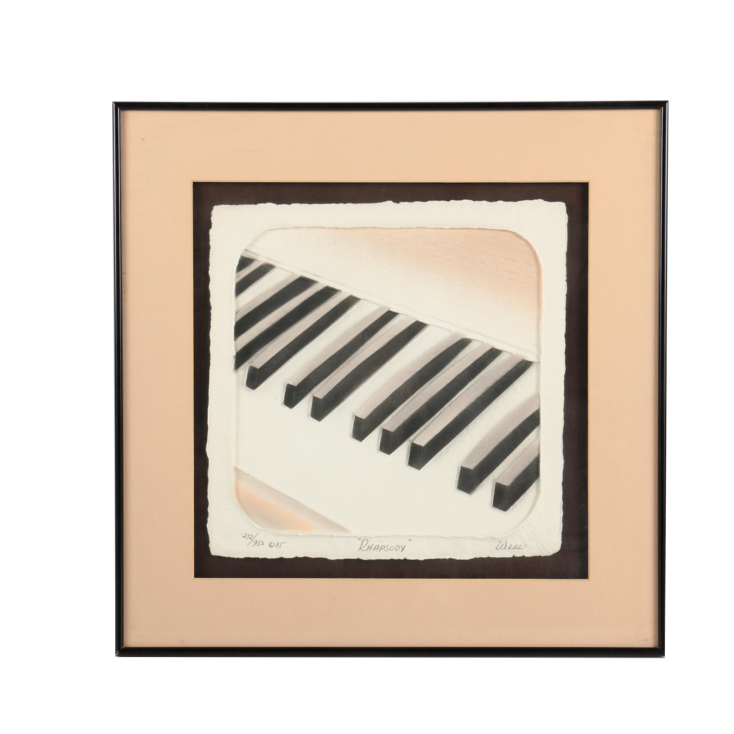 Wess Smith 1985 Limited Edition Cast Paper Print "Rhapsody"