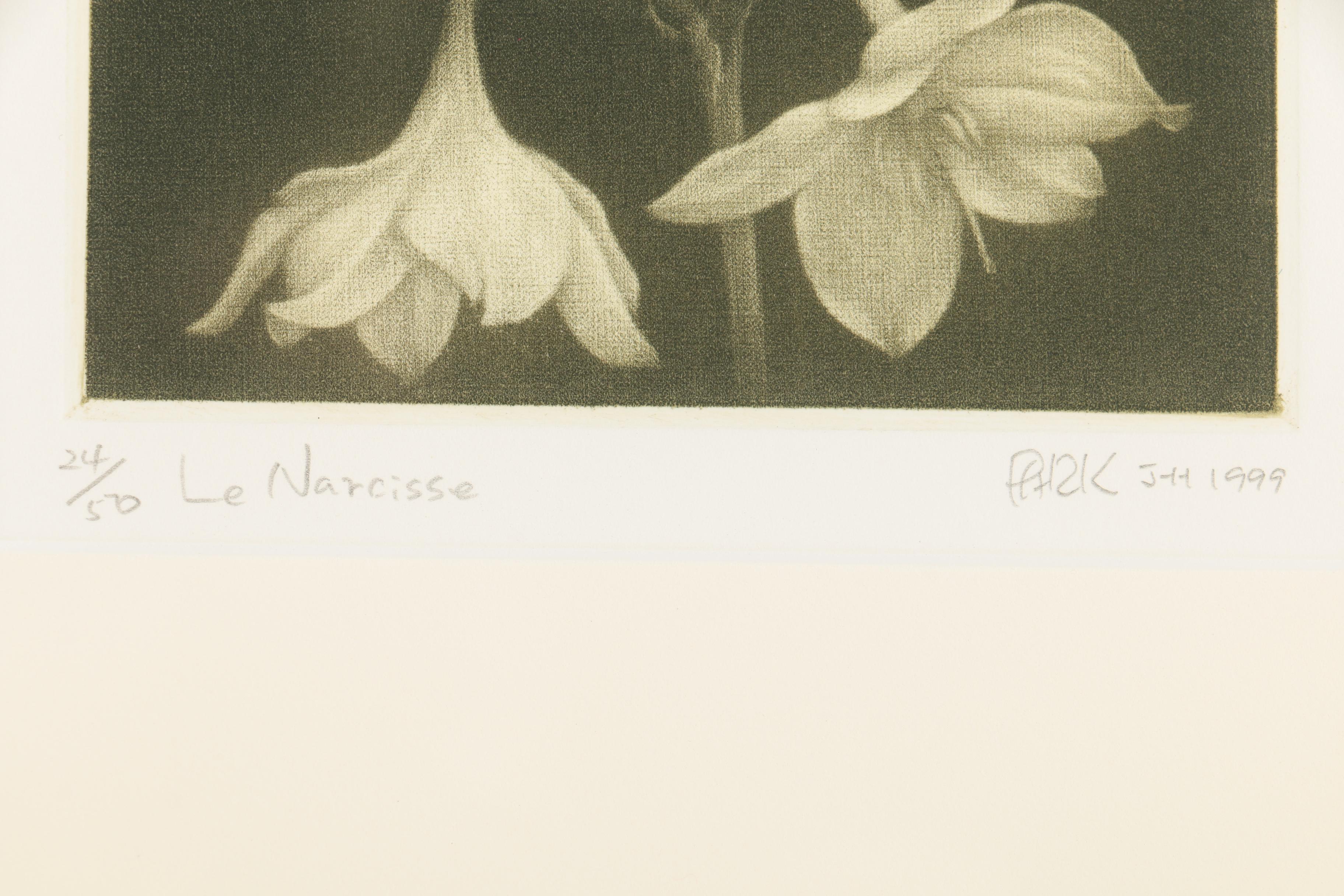 Jeong Ho Park 1999 Limited Edition Intaglio Print on Paper "Le Narcisse"