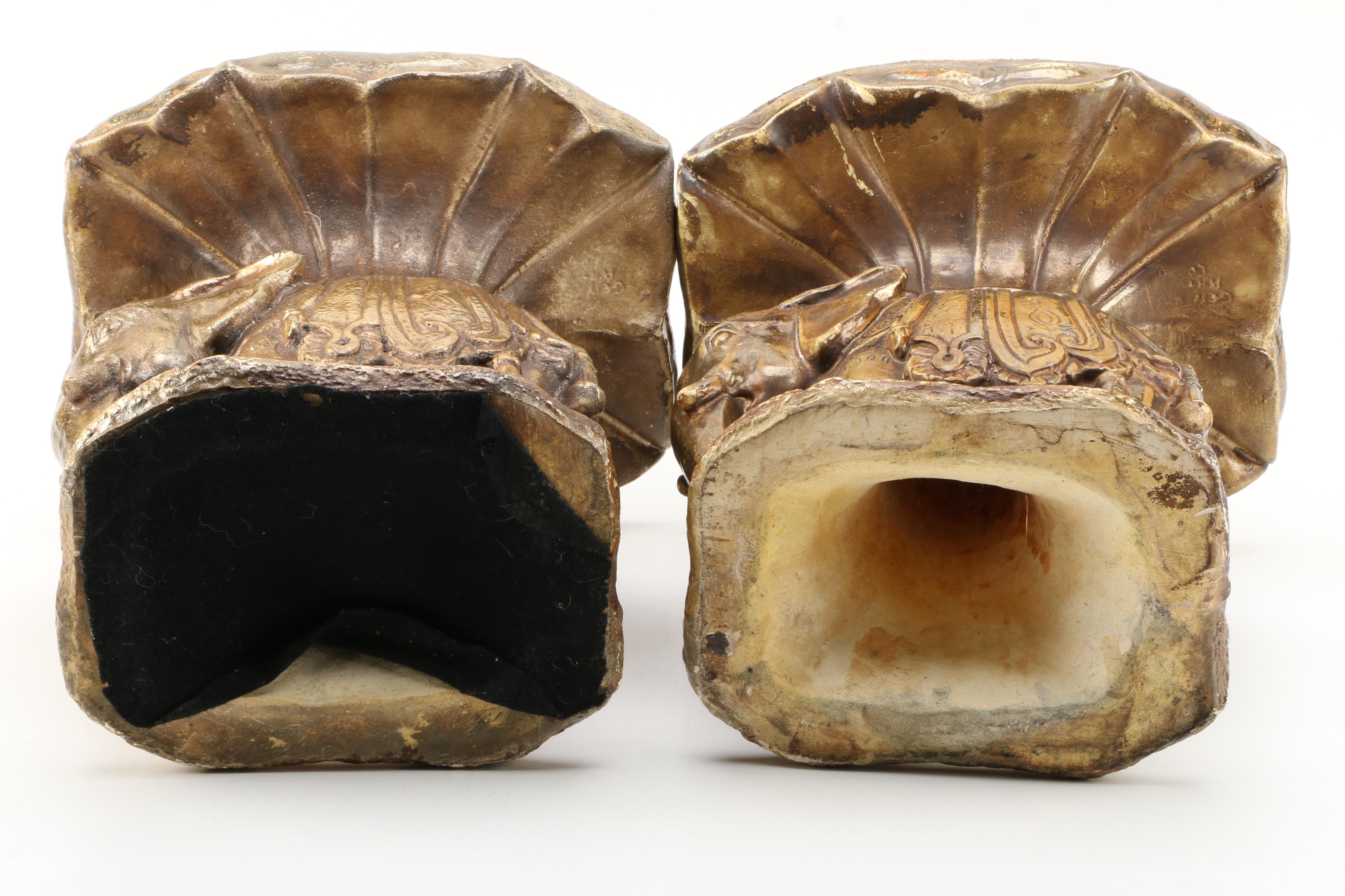 Pair of Elephant Motif Indian Style Base Stands