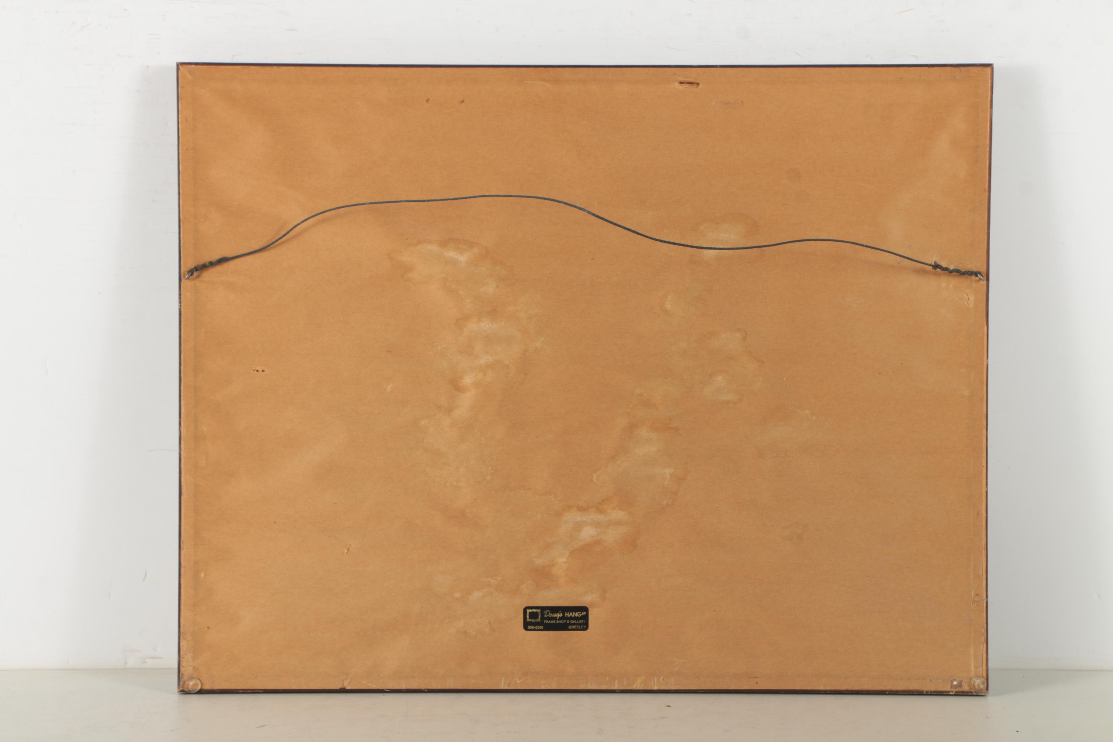 Salima Hedayet 1964 Watercolor and Pastel Illustration of Brick Masons at Work