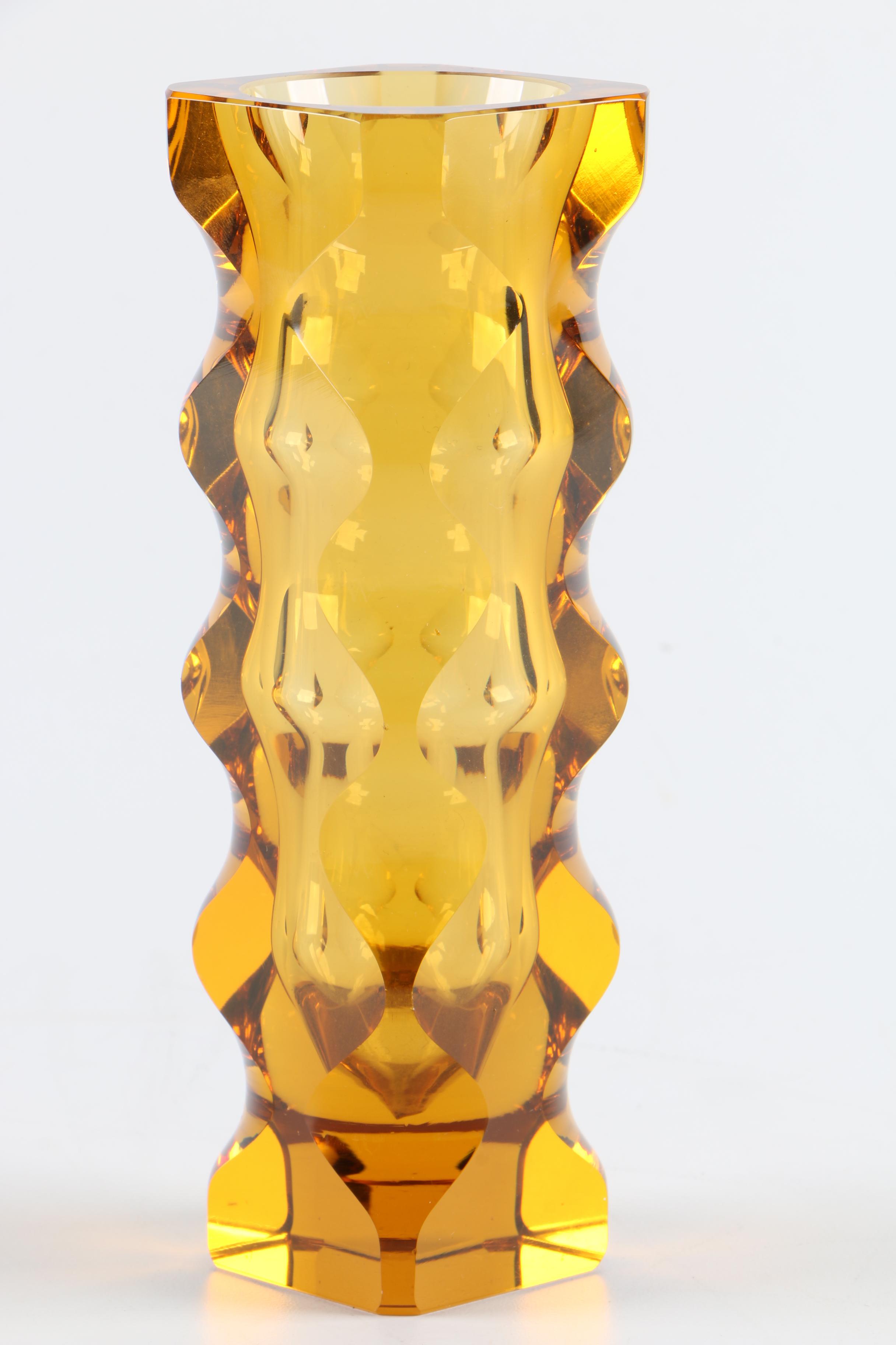 Oldrich Lipsky Bohemian Glass Vase