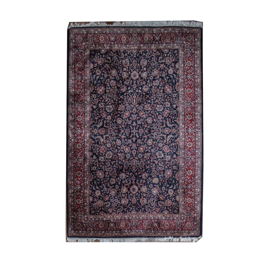 Hand-Knotted Indo-Persian Wool Area Rug