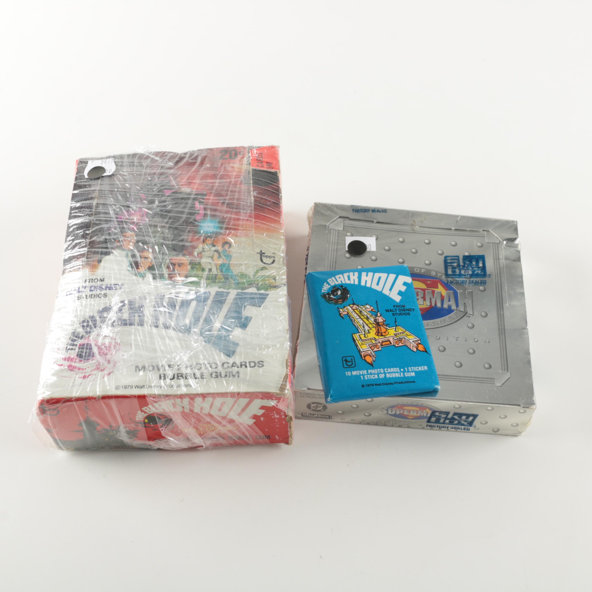 Assortment of Superman and  The Black Hole Trading Cards