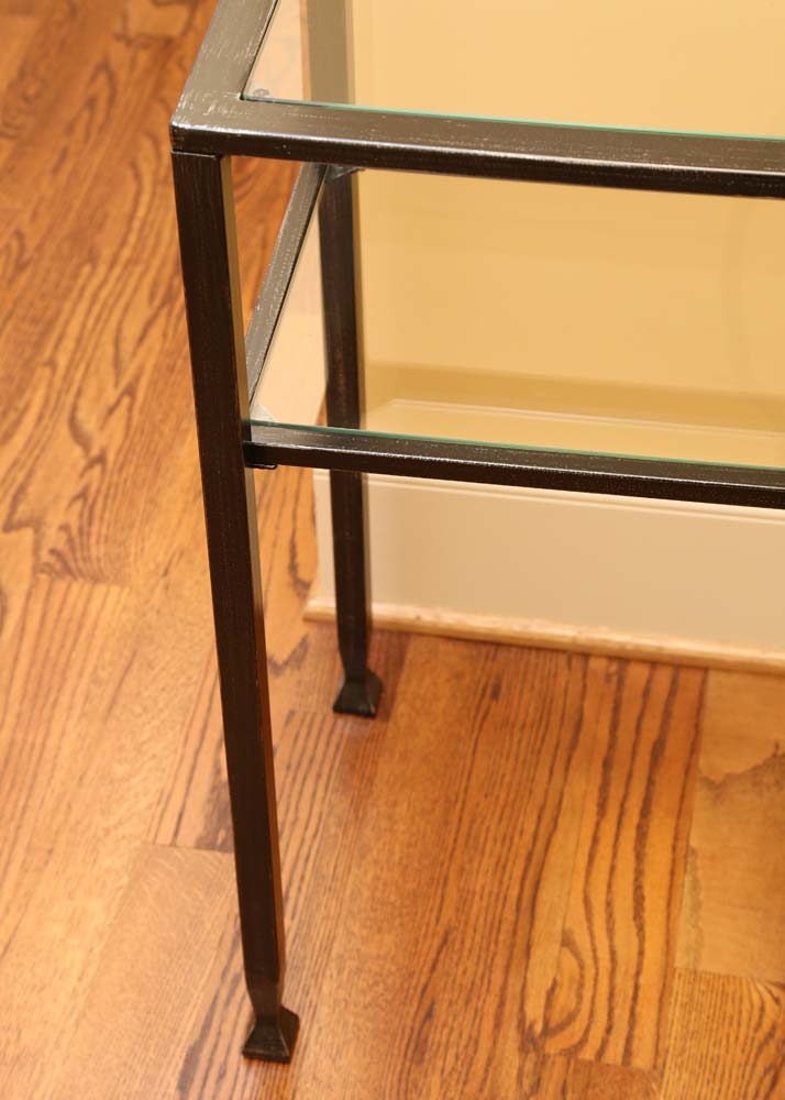 Metal and Glass Console Table