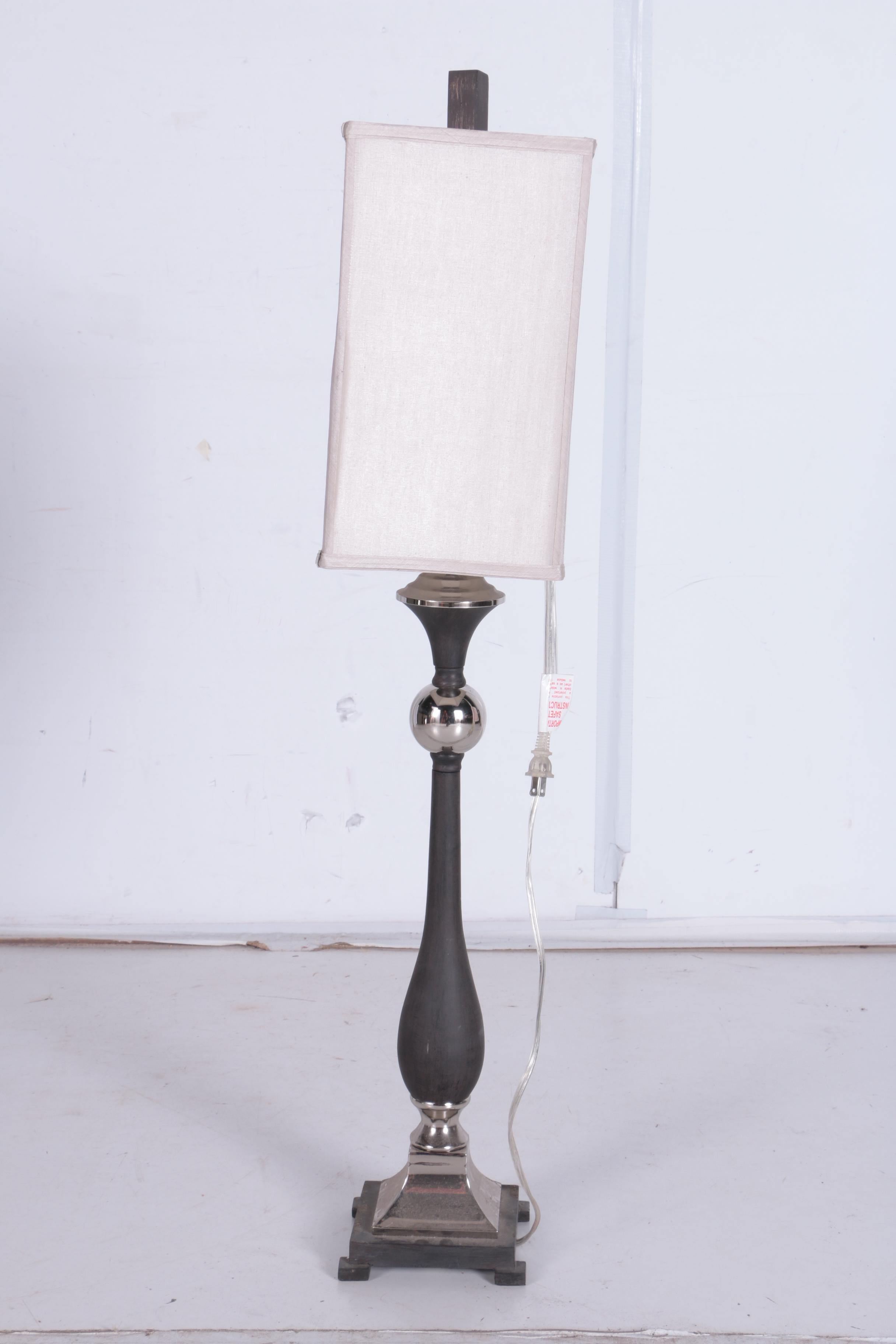 Modern Wood and Metal Table Lamp