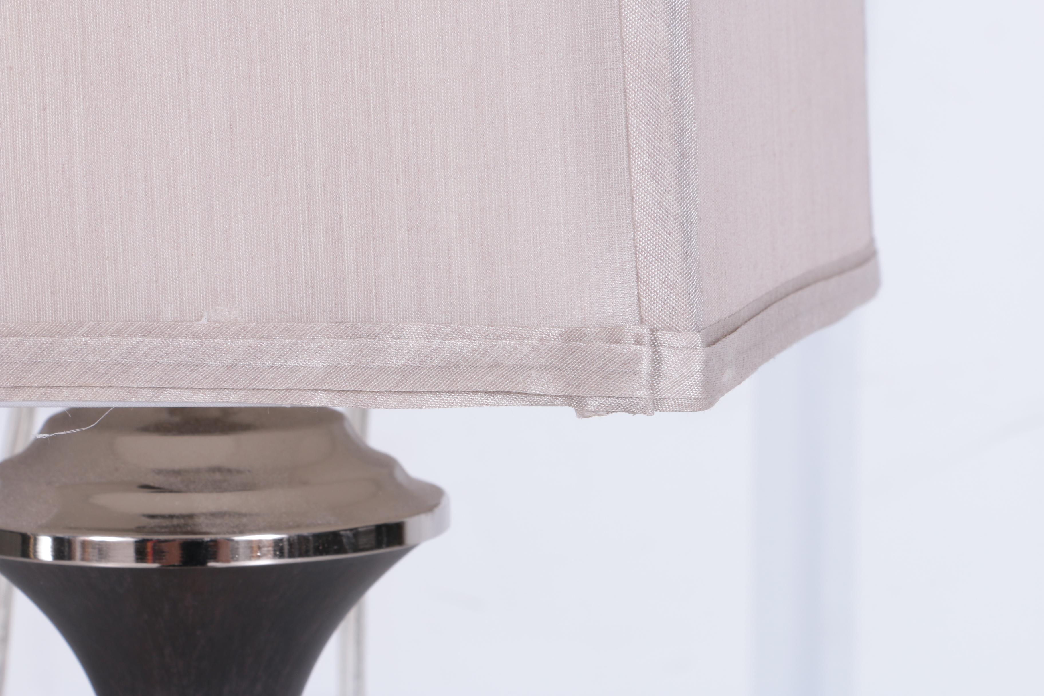 Modern Wood and Metal Table Lamp