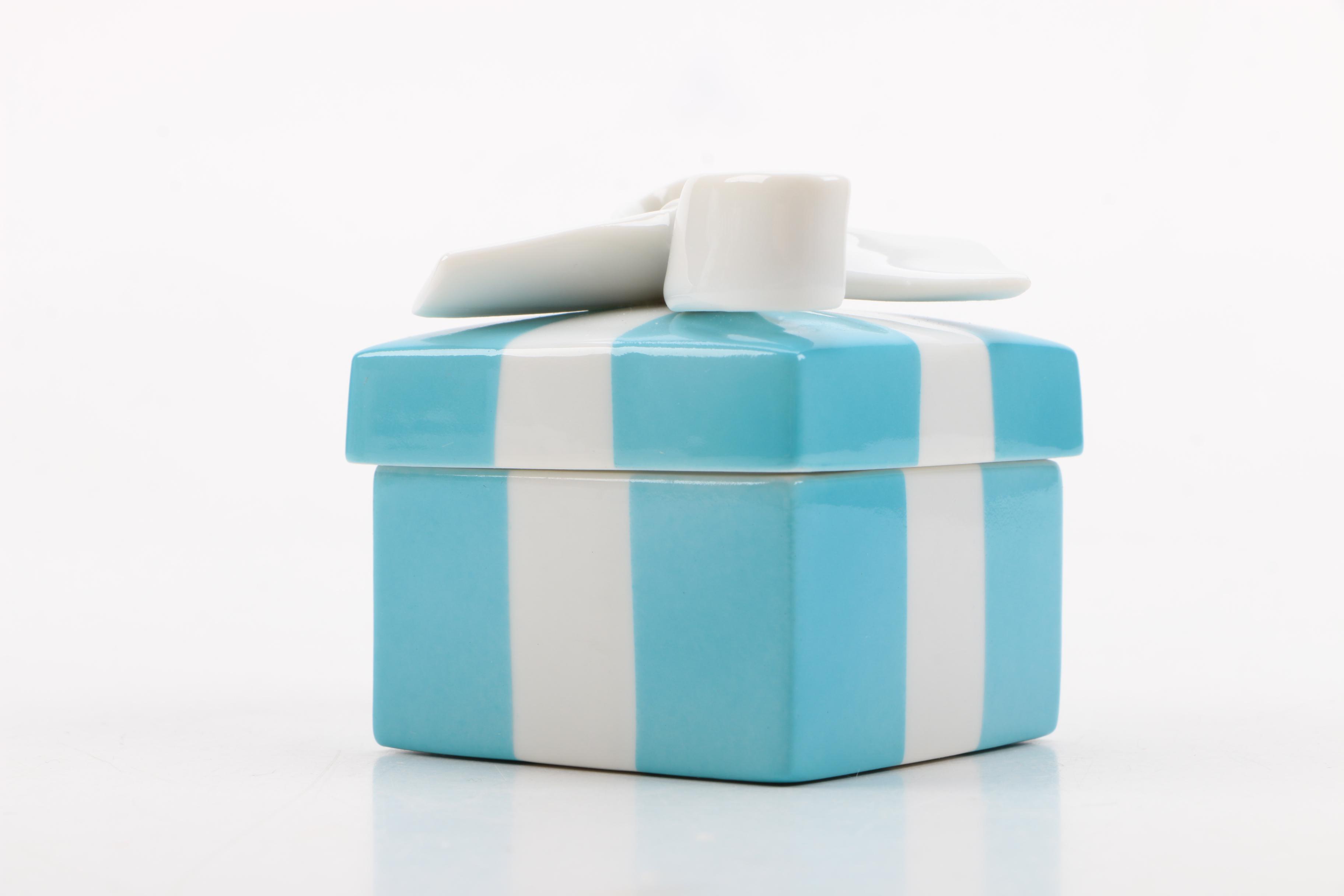 Tiffany & Co. Blue Porcelain Trinket Box