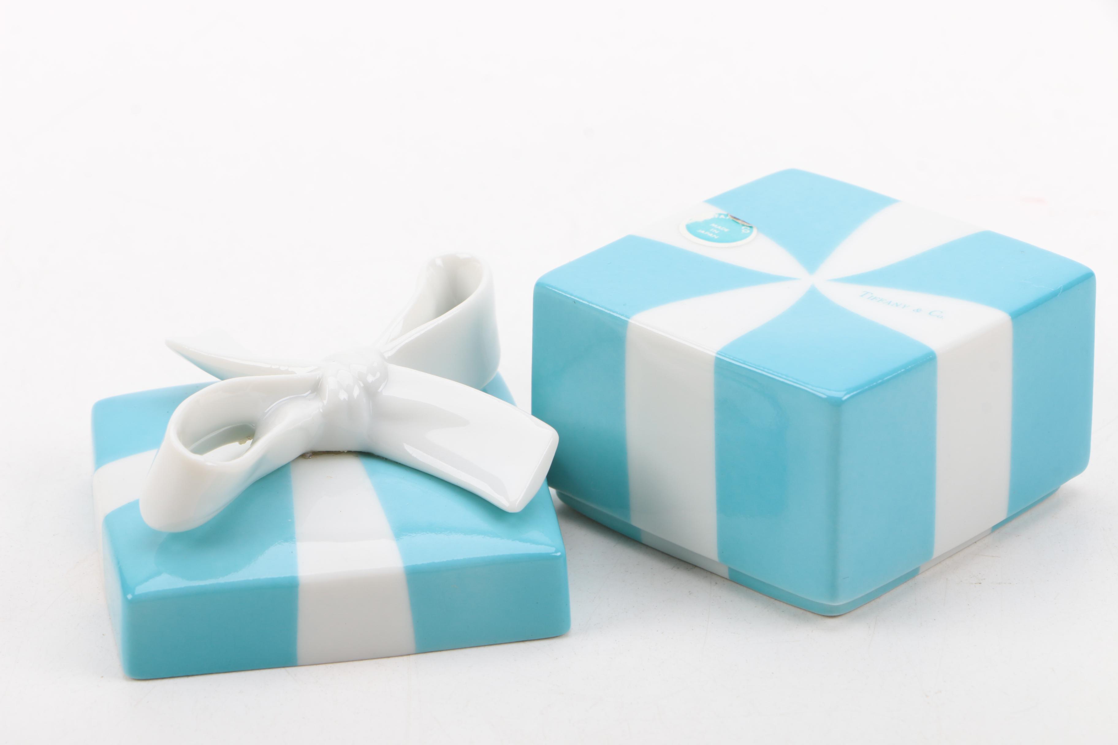 Tiffany & Co. Blue Porcelain Trinket Box