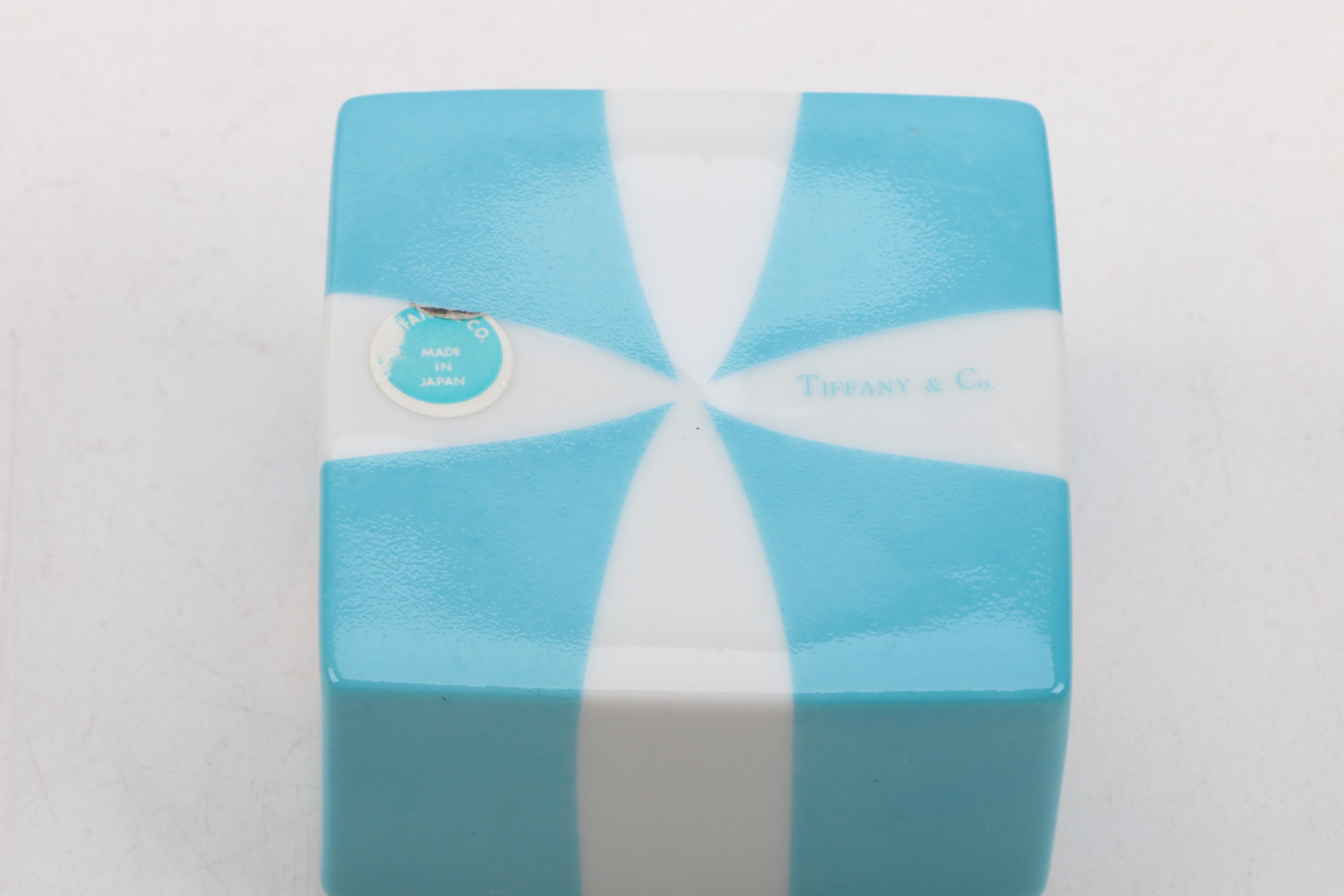 Tiffany & Co. Blue Porcelain Trinket Box