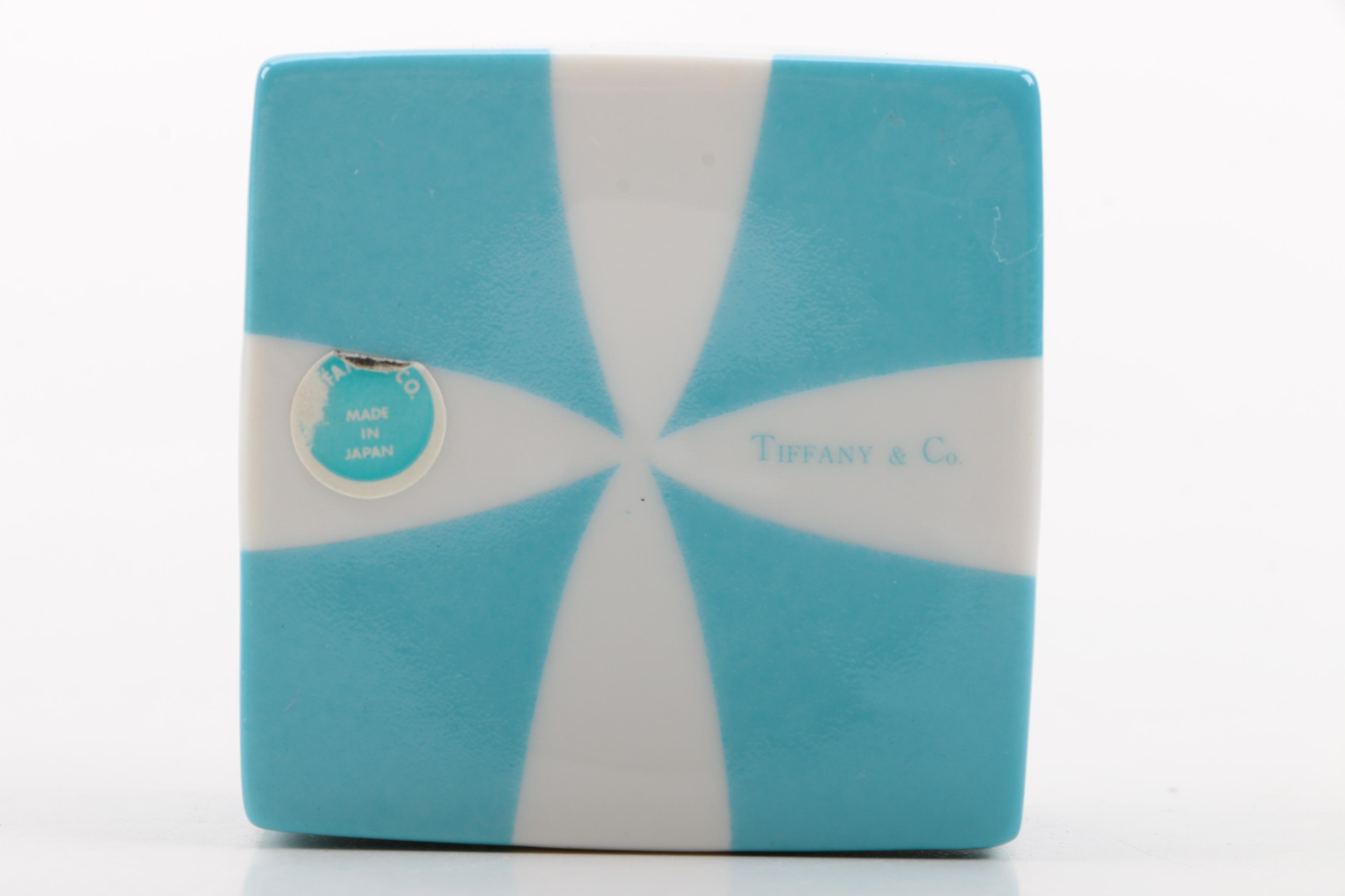 Tiffany & Co. Blue Porcelain Trinket Box