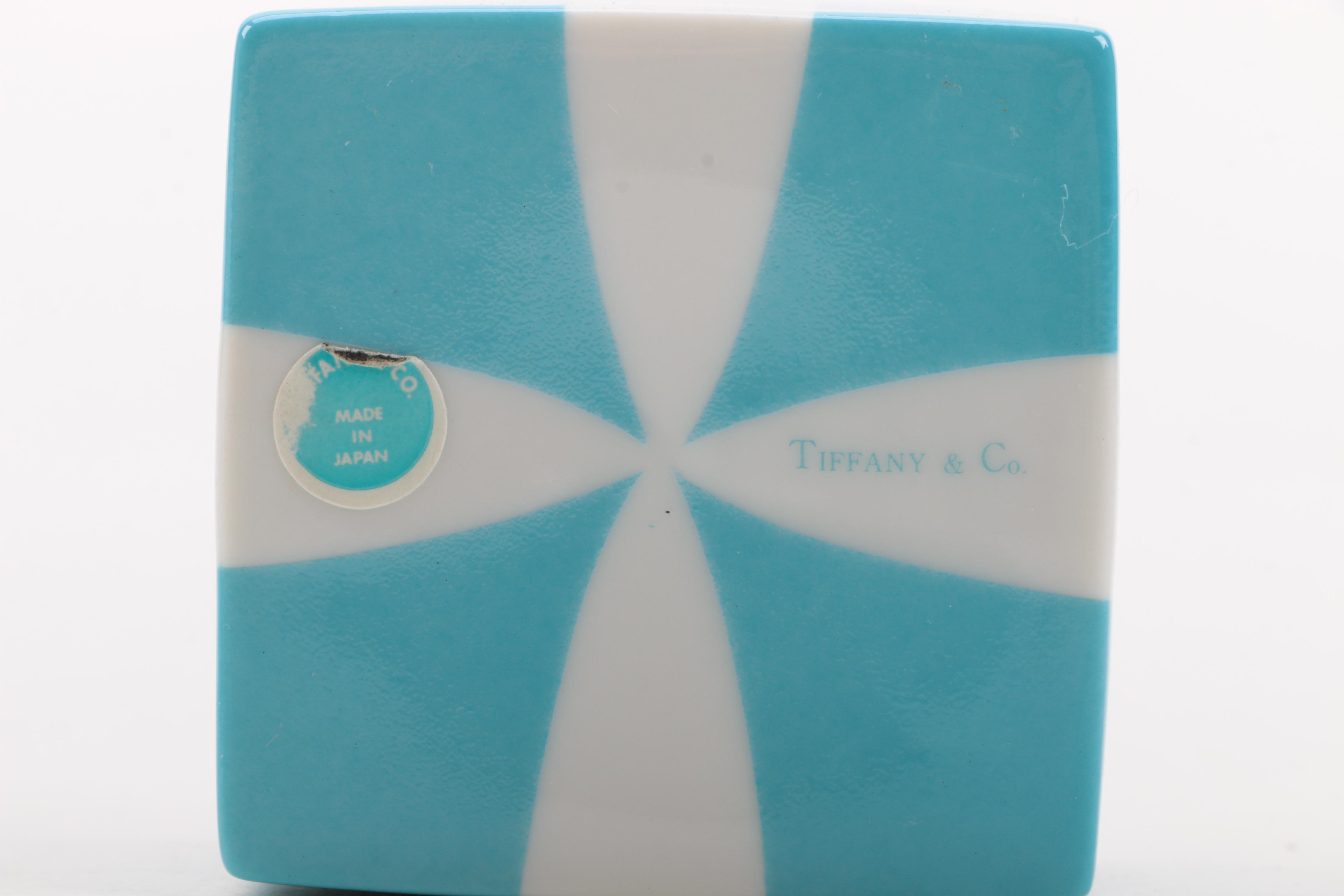 Tiffany & Co. Blue Porcelain Trinket Box