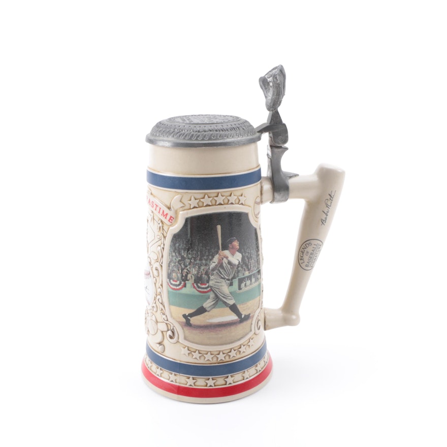 Babe Ruth Yankees "National Pastime" Stein Tankard