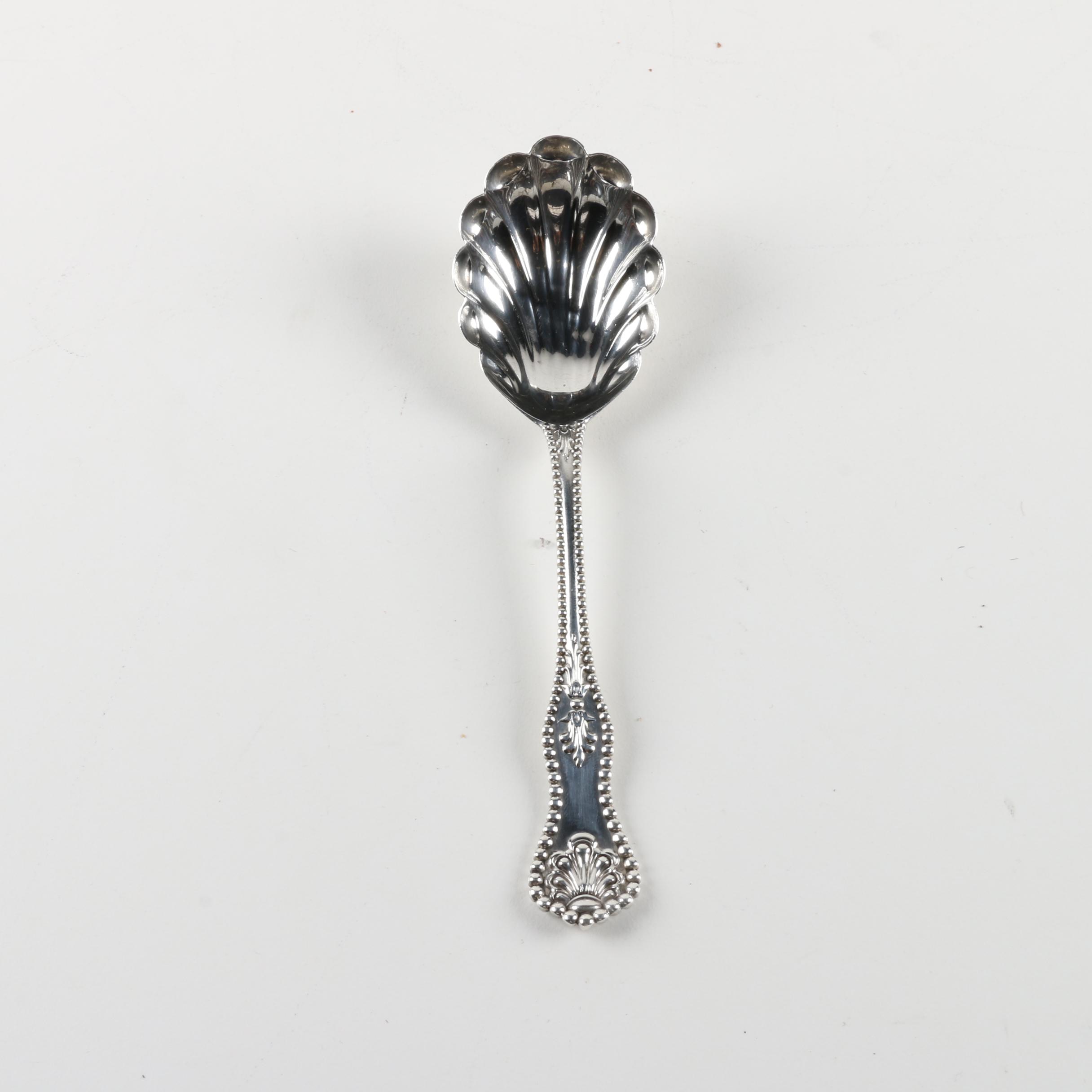 Antique Dominick & Haff Sterling Silver "Charles II" Pattern Sugar Shell Spoon