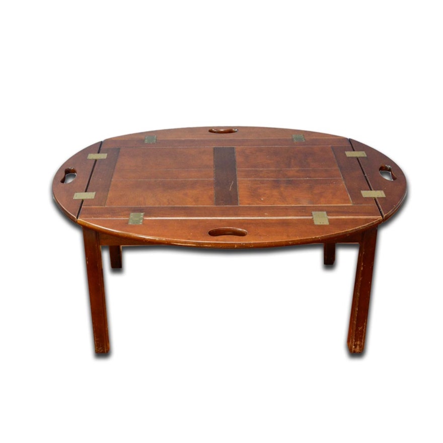 Mahogany Finished Butler's Tray Coffee Table