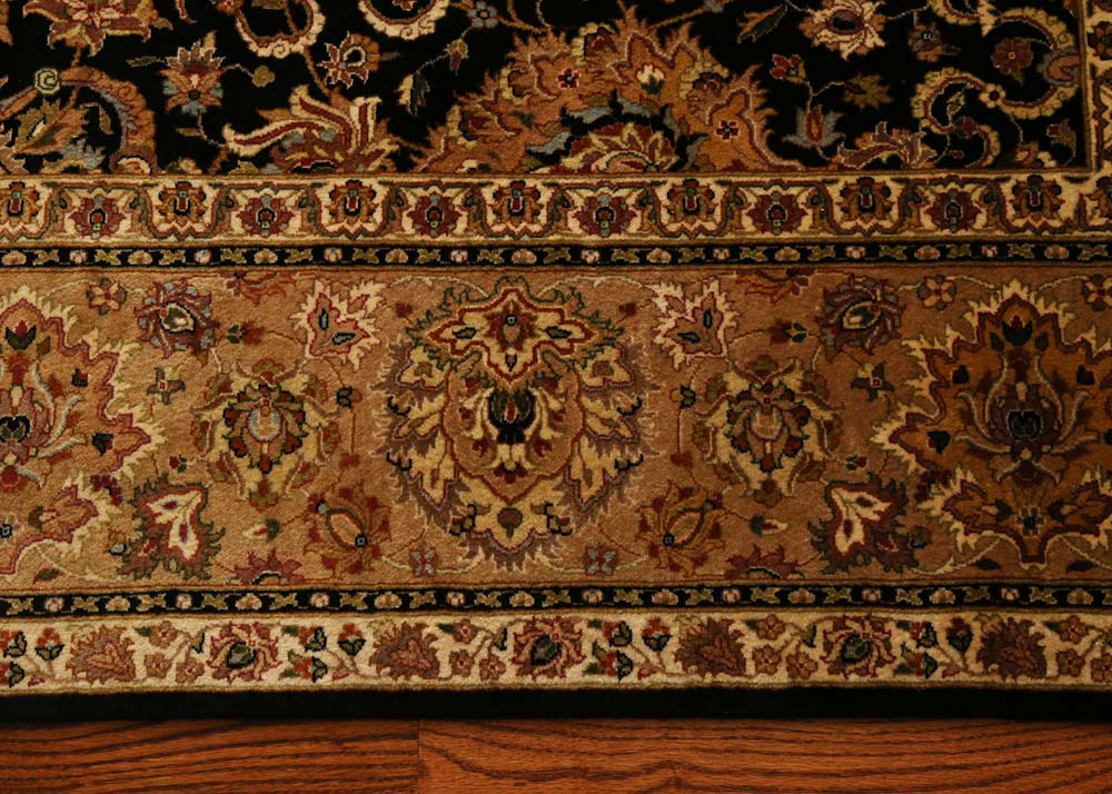 Hand-Knotted Chinese or Indian Persian-Style Wool Area Rug