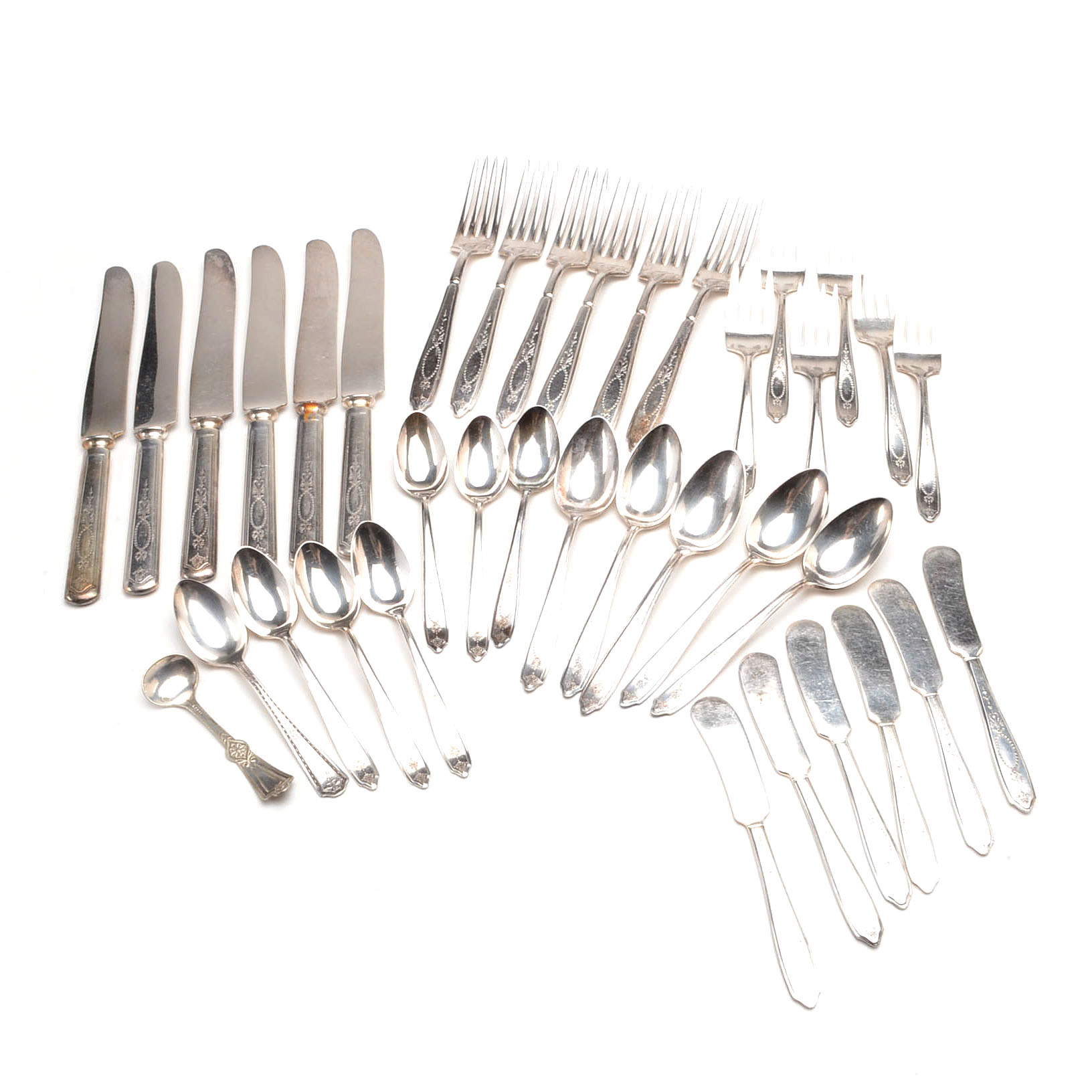 Rogers Silver-Plated "Empire" Flatware Service For Six