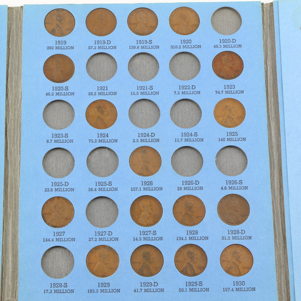 Lincoln Head Cent Collections in Whitman Folders