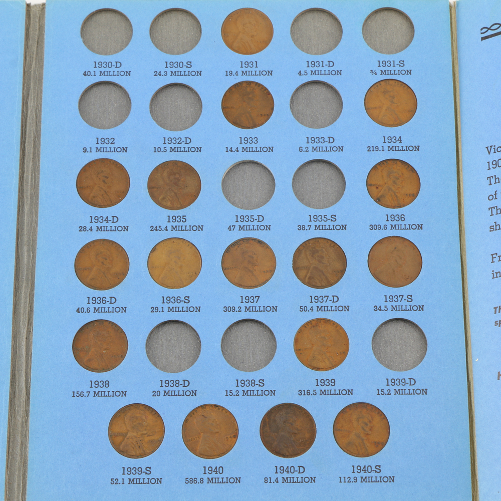 Lincoln Head Cent Collections in Whitman Folders