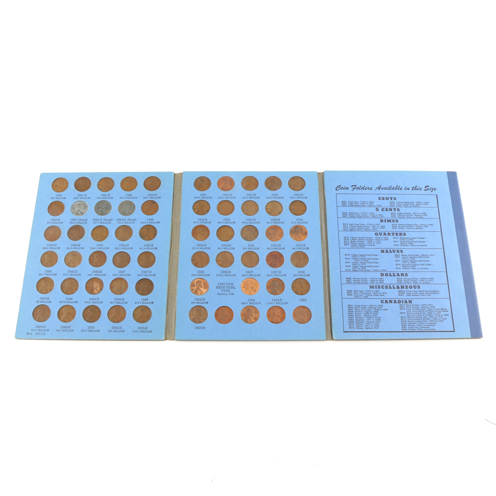 Lincoln Head Cent Collections in Whitman Folders