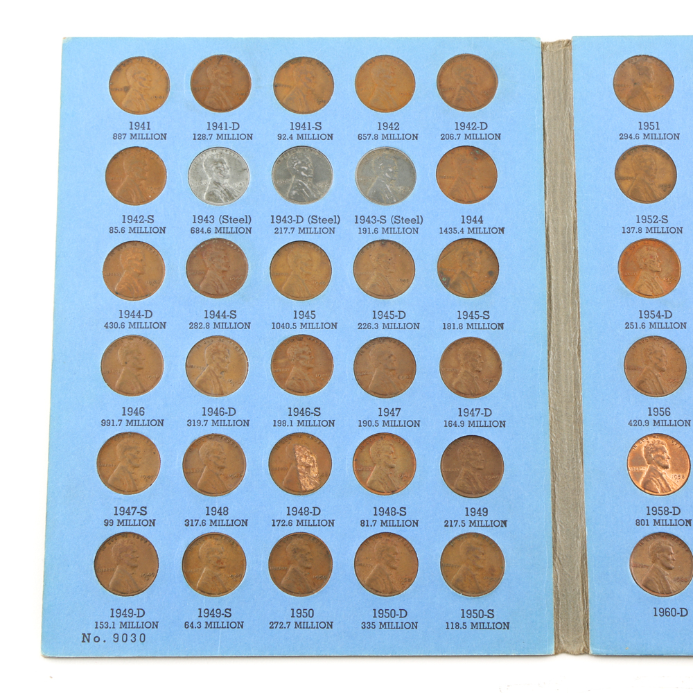 Lincoln Head Cent Collections in Whitman Folders