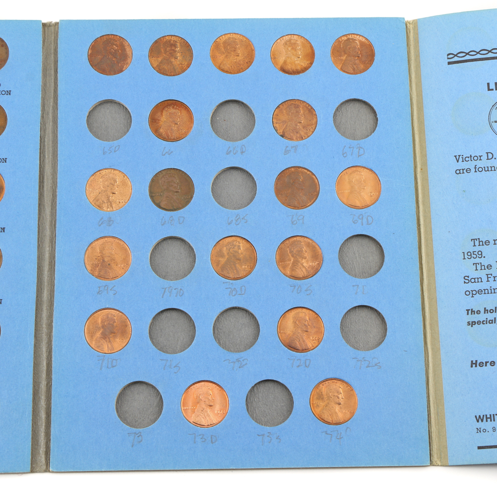 Lincoln Head Cent Collections in Whitman Folders