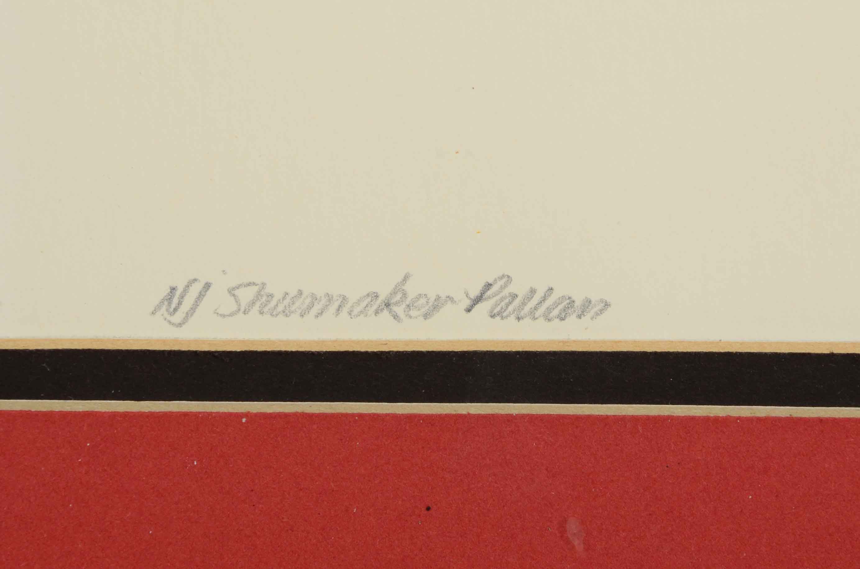 Nancy Shumaker Pallan Signed Colored Lithograph "Pueblo Mother and Child"