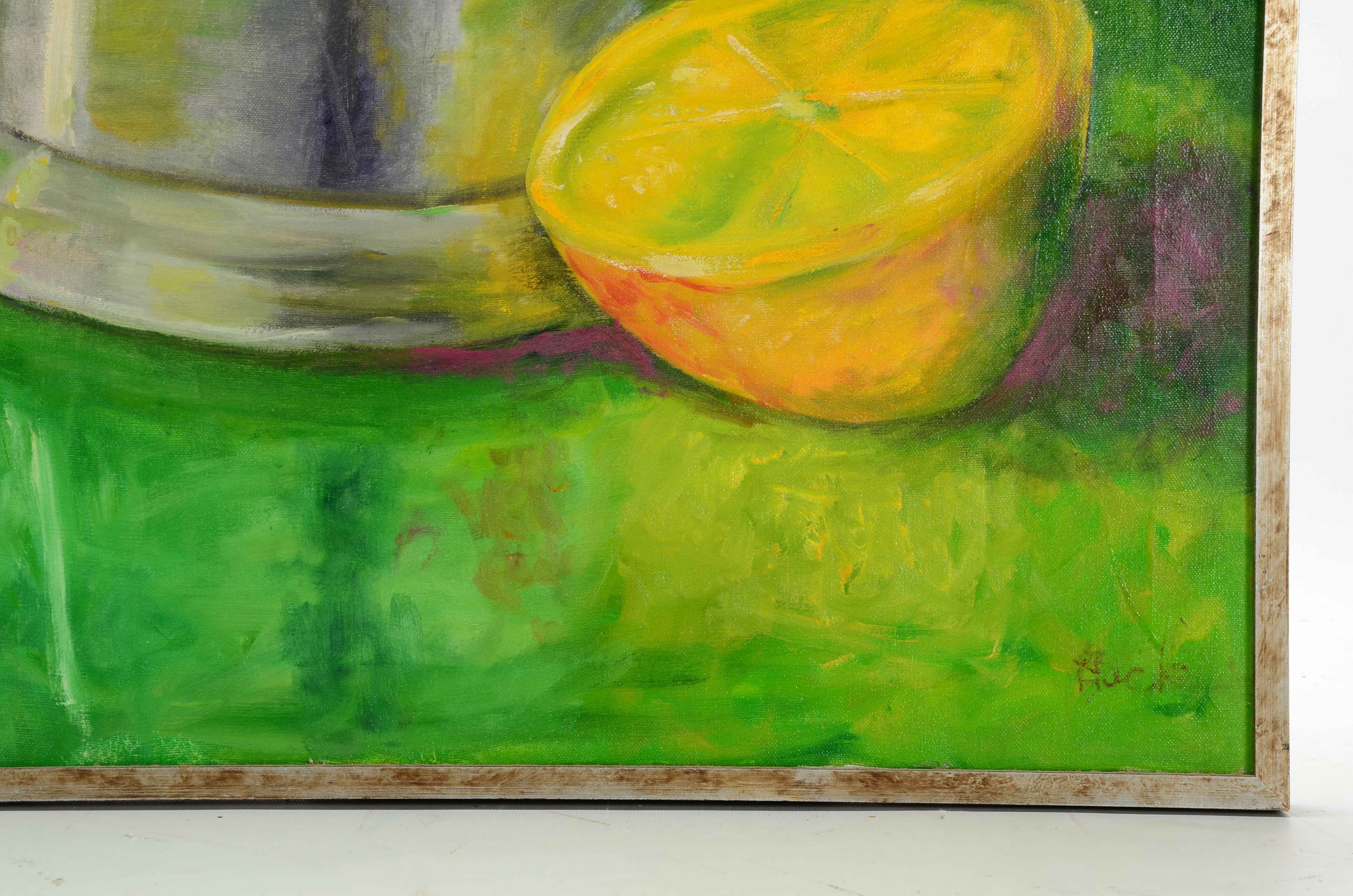 Vintage Michael Hack Oil on Canvas Still Life Painting