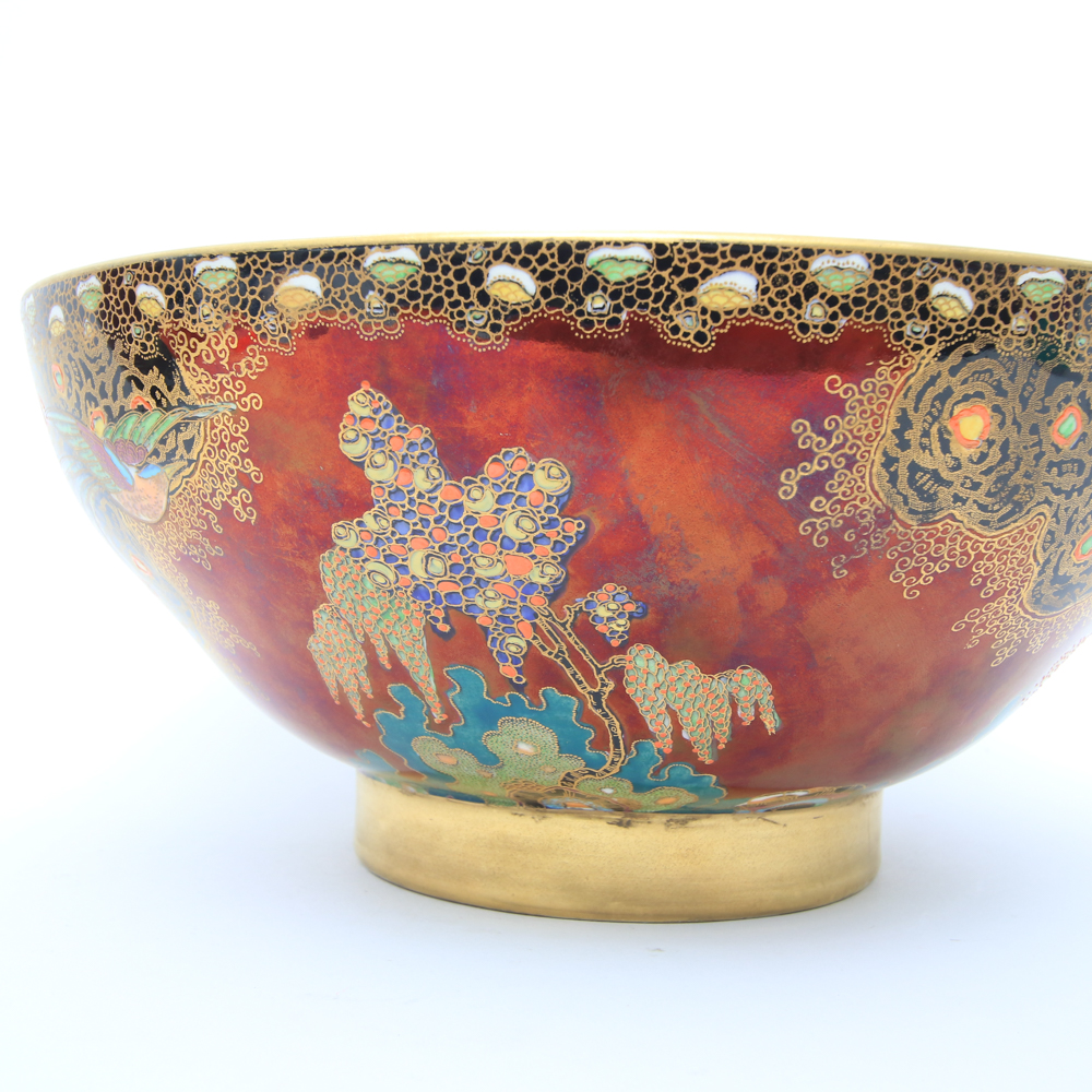 Pair of Carlton Ware Asian Influenced Porcelain Pieces Including "Rouge Royale"