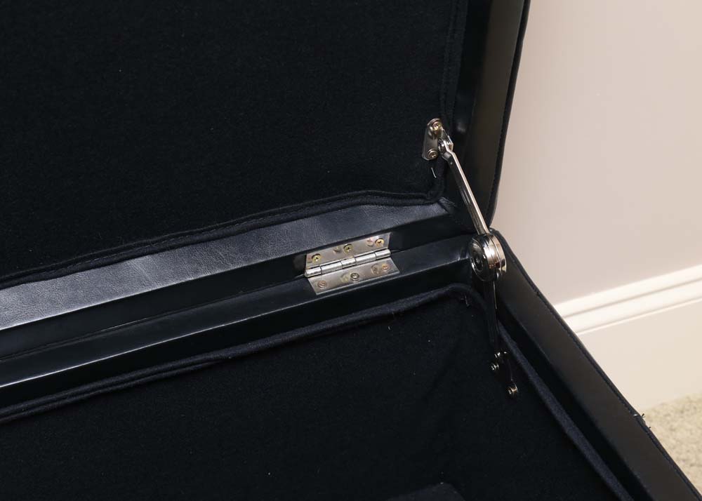 Black Leather Storage Bench