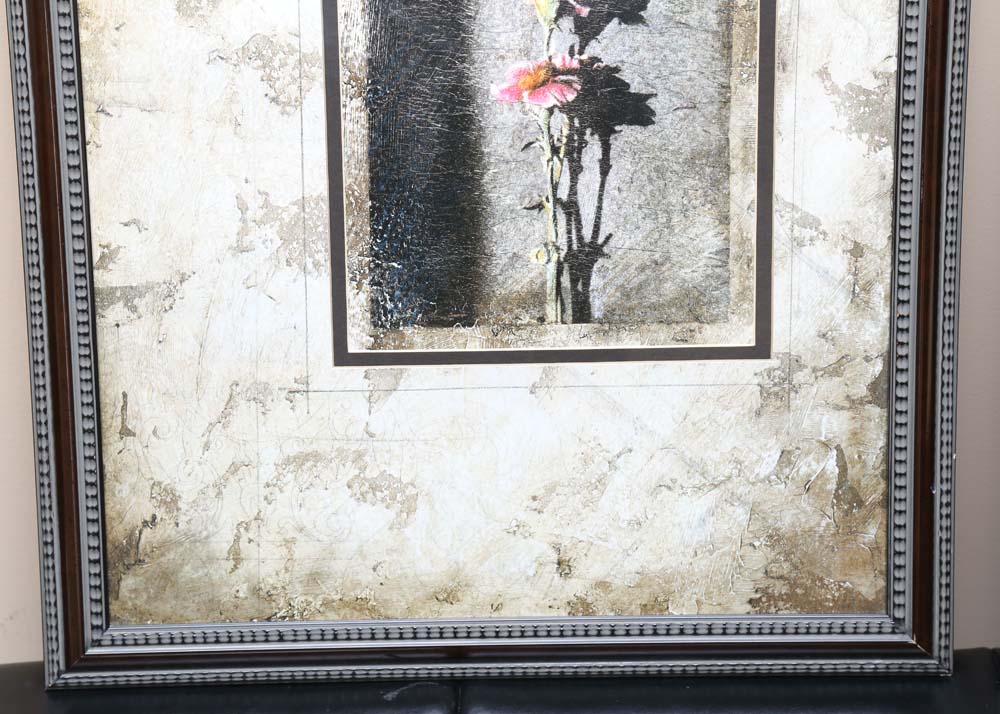 Framed Offset Lithographs of Flowers