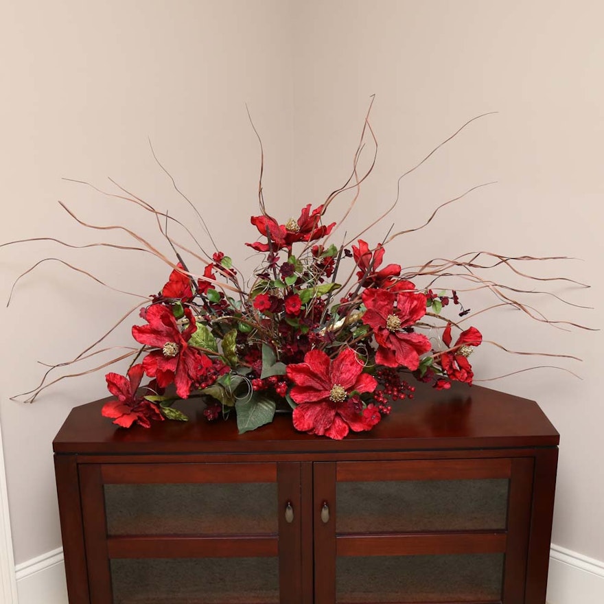 Holiday Faux Floral Arrangement